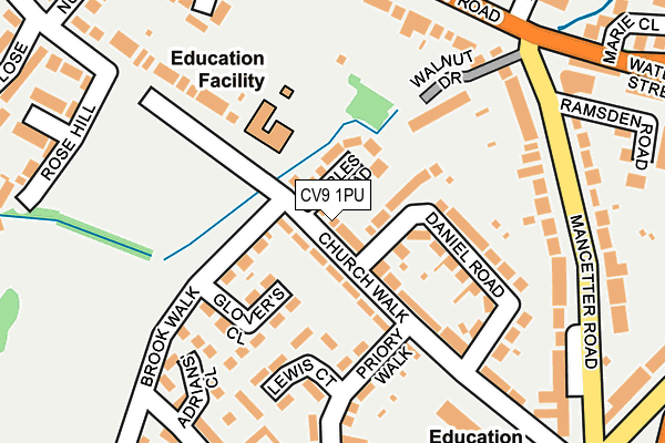 CV9 1PU map - OS OpenMap – Local (Ordnance Survey)