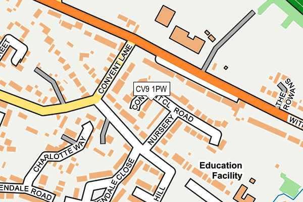 CV9 1PW map - OS OpenMap – Local (Ordnance Survey)