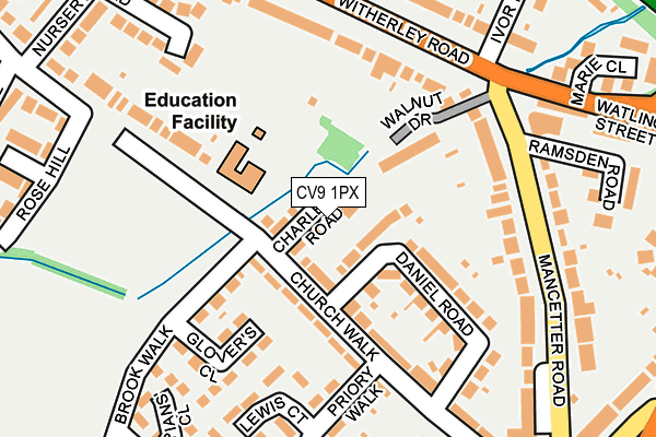 CV9 1PX map - OS OpenMap – Local (Ordnance Survey)