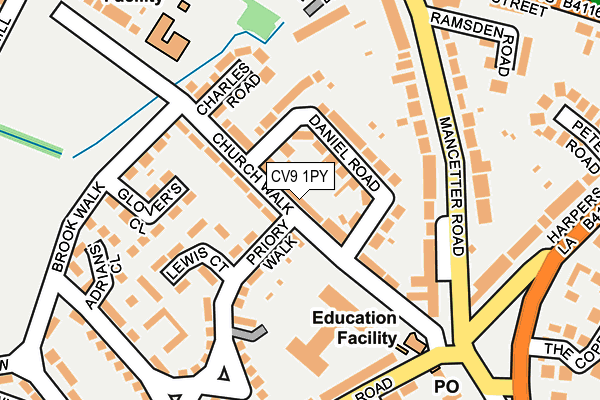 CV9 1PY map - OS OpenMap – Local (Ordnance Survey)