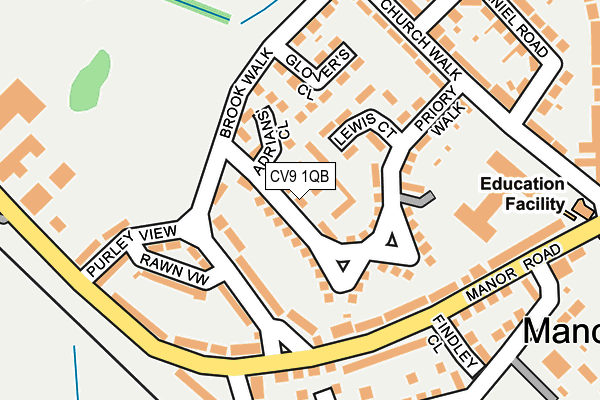 CV9 1QB map - OS OpenMap – Local (Ordnance Survey)