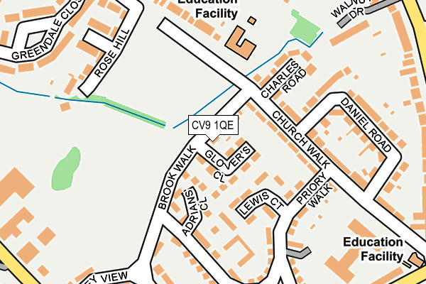 CV9 1QE map - OS OpenMap – Local (Ordnance Survey)