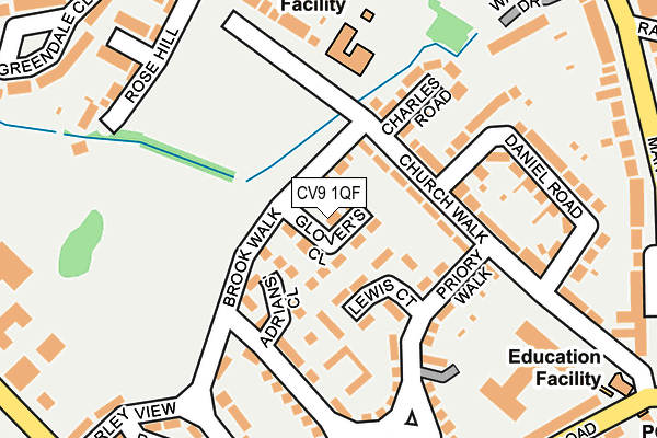 CV9 1QF map - OS OpenMap – Local (Ordnance Survey)
