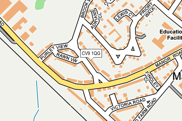 CV9 1QG map - OS OpenMap – Local (Ordnance Survey)