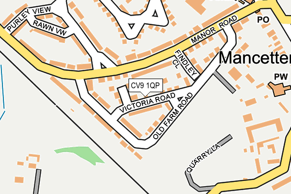 CV9 1QP map - OS OpenMap – Local (Ordnance Survey)