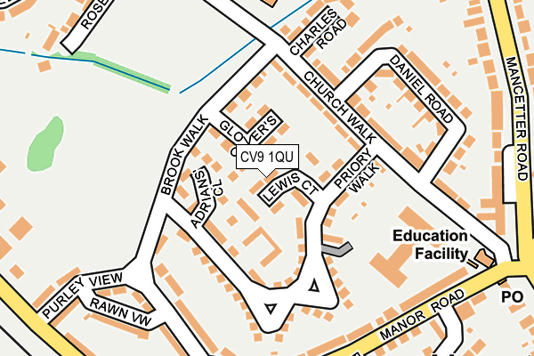 CV9 1QU map - OS OpenMap – Local (Ordnance Survey)
