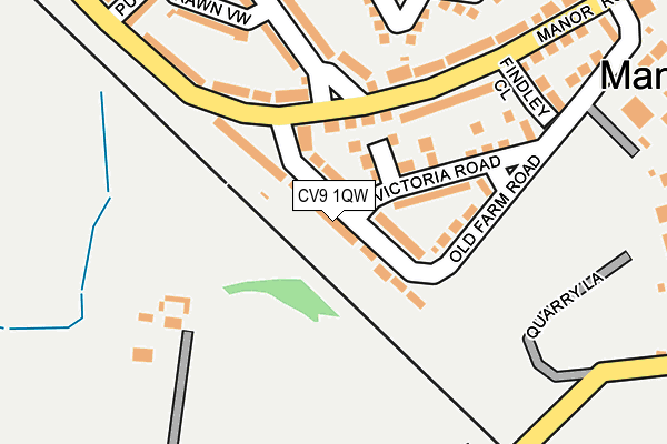 CV9 1QW map - OS OpenMap – Local (Ordnance Survey)