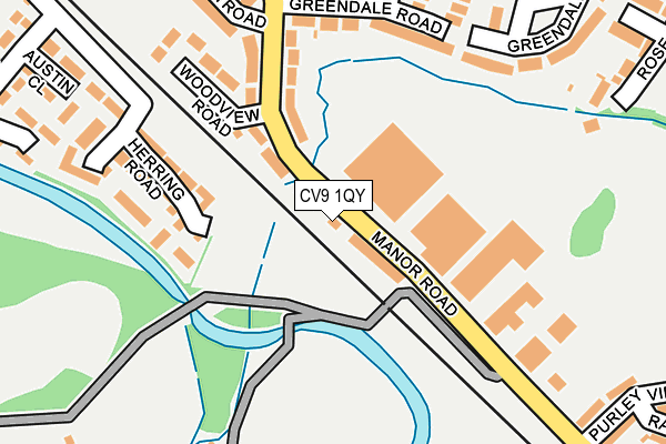 CV9 1QY map - OS OpenMap – Local (Ordnance Survey)