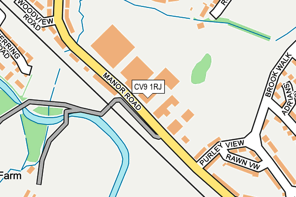 CV9 1RJ map - OS OpenMap – Local (Ordnance Survey)