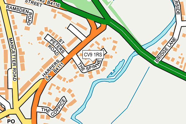 CV9 1RS map - OS OpenMap – Local (Ordnance Survey)