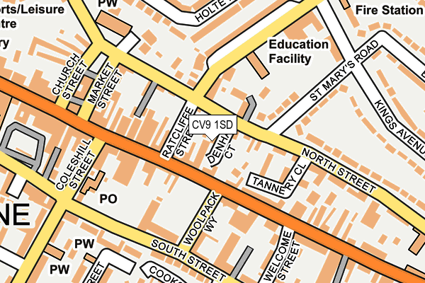 CV9 1SD map - OS OpenMap – Local (Ordnance Survey)