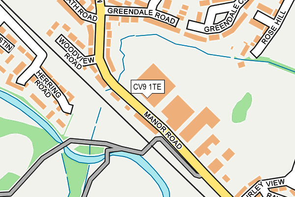CV9 1TE map - OS OpenMap – Local (Ordnance Survey)