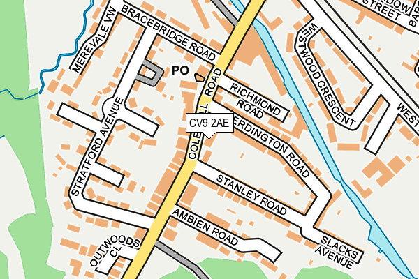 CV9 2AE map - OS OpenMap – Local (Ordnance Survey)