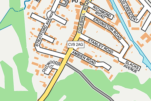 CV9 2AG map - OS OpenMap – Local (Ordnance Survey)