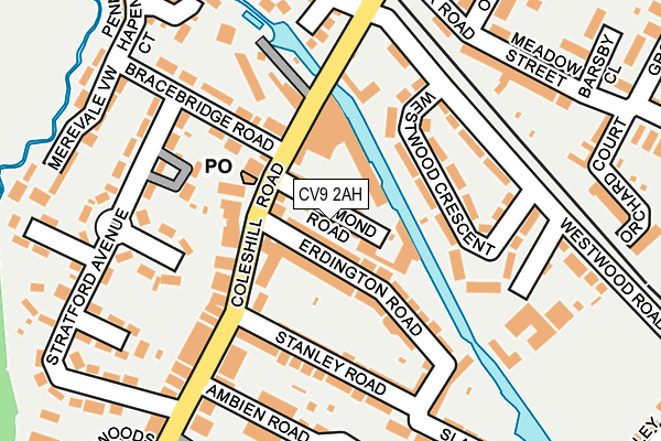 CV9 2AH map - OS OpenMap – Local (Ordnance Survey)