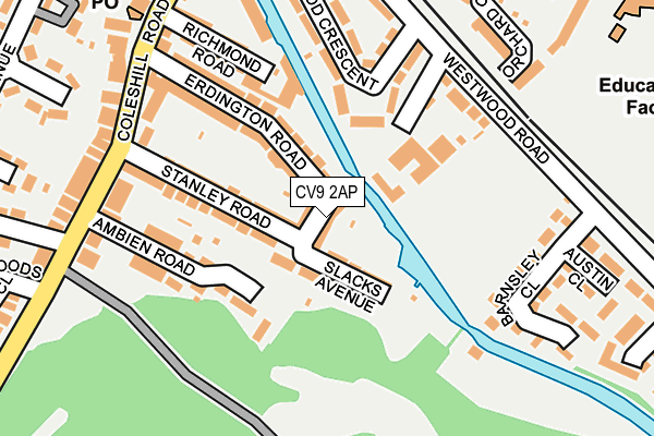 CV9 2AP map - OS OpenMap – Local (Ordnance Survey)