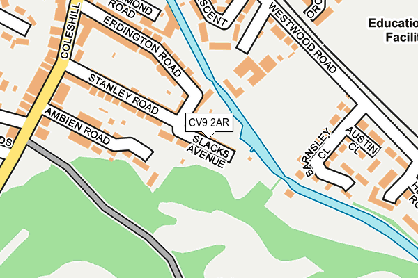CV9 2AR map - OS OpenMap – Local (Ordnance Survey)