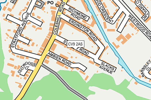 CV9 2AS map - OS OpenMap – Local (Ordnance Survey)