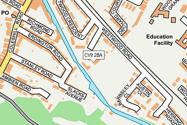 CV9 2BA map - OS OpenMap – Local (Ordnance Survey)