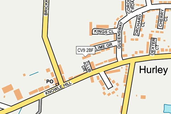 CV9 2BF map - OS OpenMap – Local (Ordnance Survey)