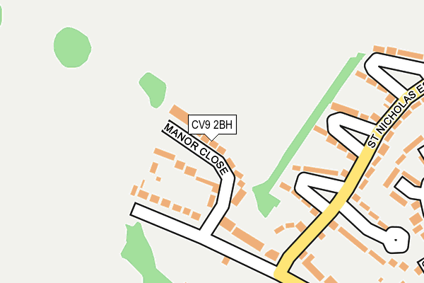 CV9 2BH map - OS OpenMap – Local (Ordnance Survey)