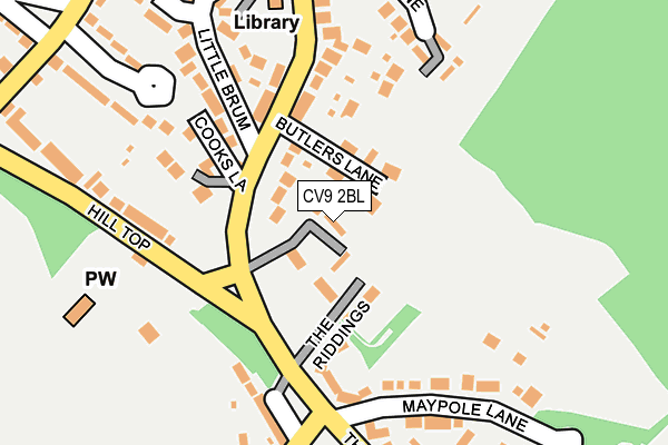 CV9 2BL map - OS OpenMap – Local (Ordnance Survey)