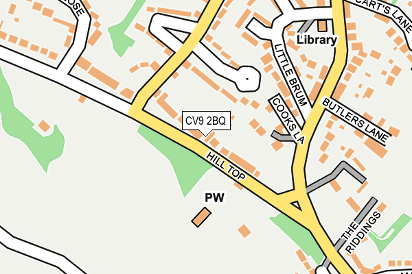 CV9 2BQ map - OS OpenMap – Local (Ordnance Survey)