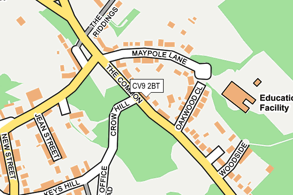 CV9 2BT map - OS OpenMap – Local (Ordnance Survey)