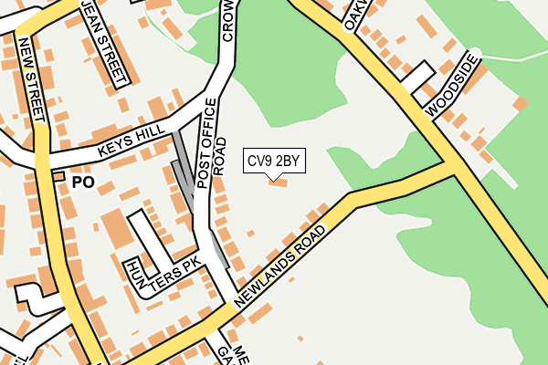CV9 2BY map - OS OpenMap – Local (Ordnance Survey)