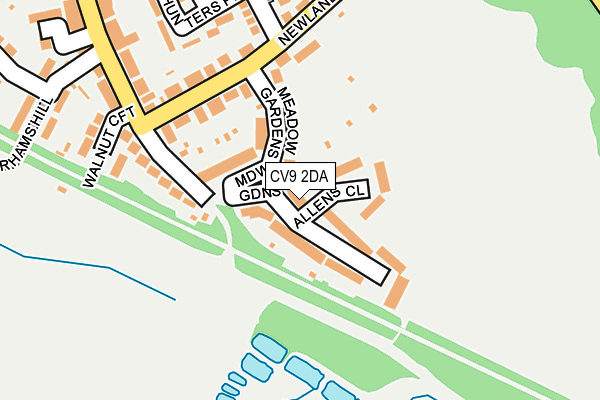 CV9 2DA map - OS OpenMap – Local (Ordnance Survey)