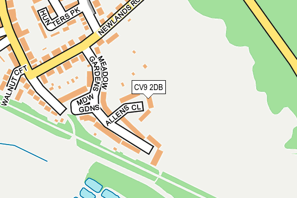 CV9 2DB map - OS OpenMap – Local (Ordnance Survey)