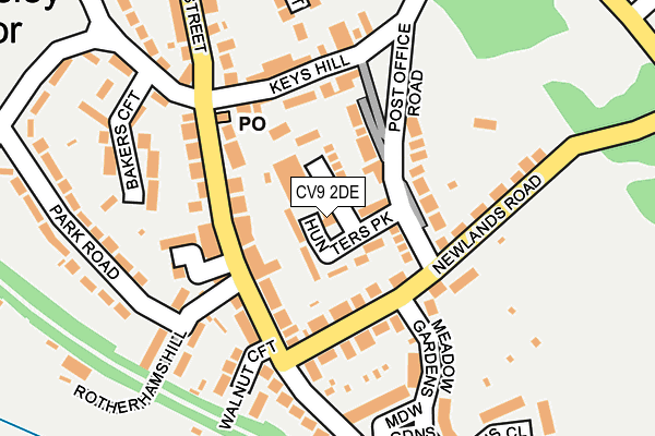 CV9 2DE map - OS OpenMap – Local (Ordnance Survey)