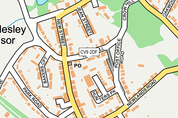 CV9 2DF map - OS OpenMap – Local (Ordnance Survey)