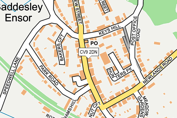 CV9 2DN map - OS OpenMap – Local (Ordnance Survey)