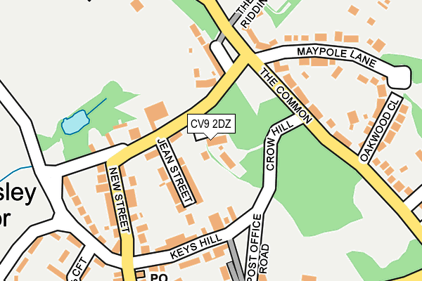 CV9 2DZ map - OS OpenMap – Local (Ordnance Survey)
