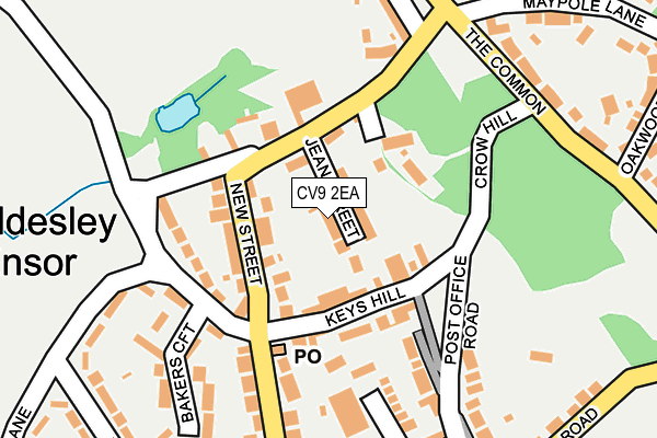 CV9 2EA map - OS OpenMap – Local (Ordnance Survey)