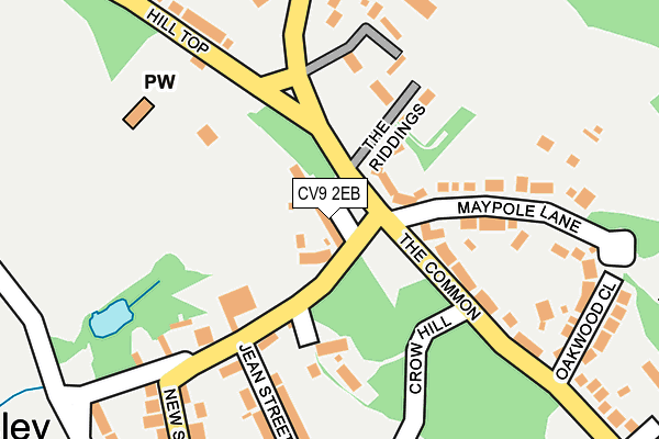 CV9 2EB map - OS OpenMap – Local (Ordnance Survey)