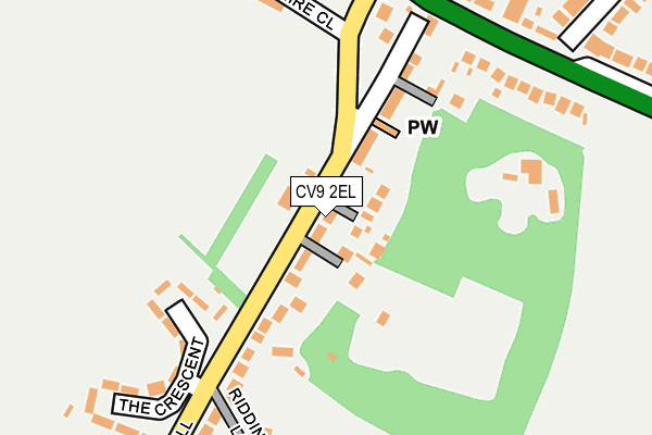 CV9 2EL map - OS OpenMap – Local (Ordnance Survey)