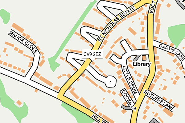 CV9 2EZ map - OS OpenMap – Local (Ordnance Survey)