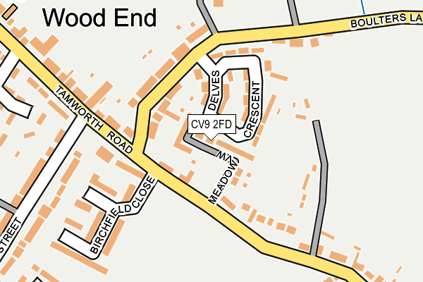 CV9 2FD map - OS OpenMap – Local (Ordnance Survey)