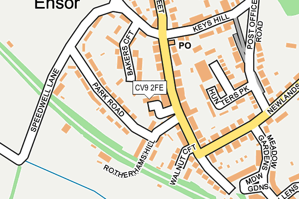 CV9 2FE map - OS OpenMap – Local (Ordnance Survey)