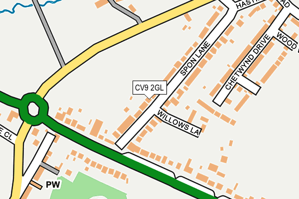 CV9 2GL map - OS OpenMap – Local (Ordnance Survey)