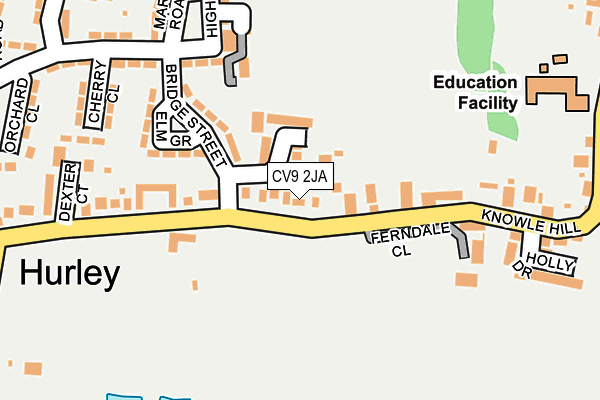 CV9 2JA map - OS OpenMap – Local (Ordnance Survey)