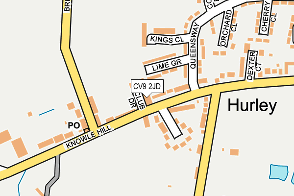 CV9 2JD map - OS OpenMap – Local (Ordnance Survey)