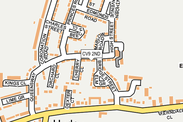 CV9 2ND map - OS OpenMap – Local (Ordnance Survey)