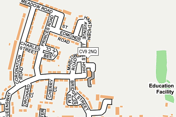 CV9 2NQ map - OS OpenMap – Local (Ordnance Survey)