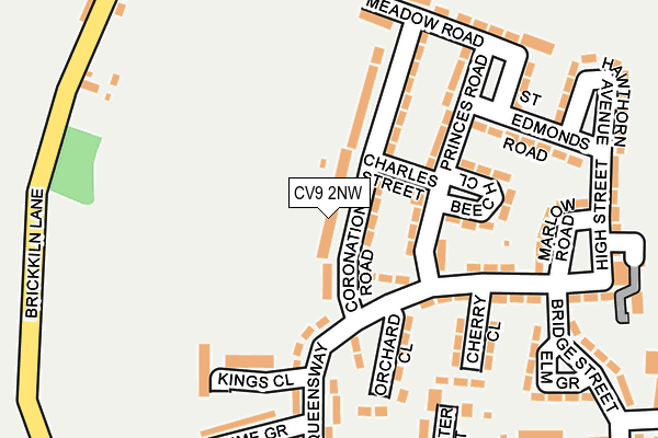 CV9 2NW map - OS OpenMap – Local (Ordnance Survey)