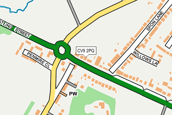 CV9 2PQ map - OS OpenMap – Local (Ordnance Survey)