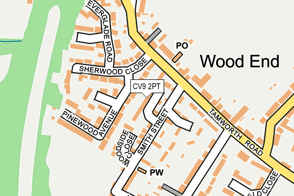 CV9 2PT map - OS OpenMap – Local (Ordnance Survey)