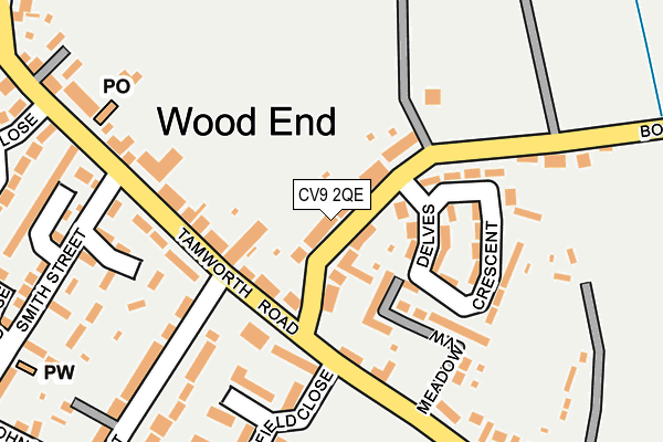 CV9 2QE map - OS OpenMap – Local (Ordnance Survey)